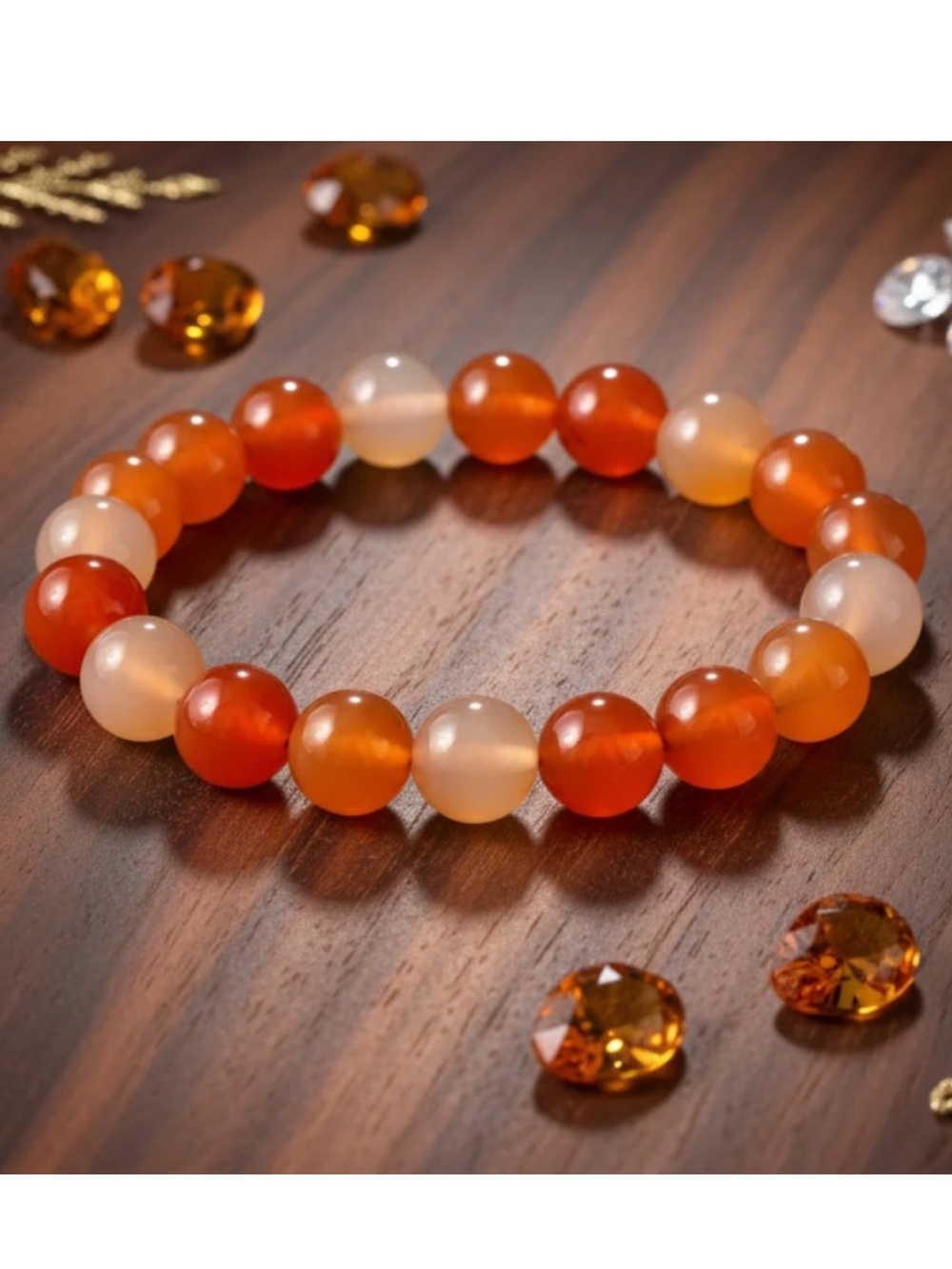 🆕New Carnelian 8mm Healing Gemstone Bracelet